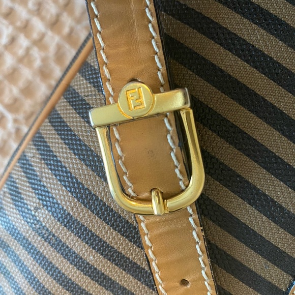 Fendi Vintage Pequin Stripe Round Crossbody Bag with Dust Bag - Picture 7 of 13